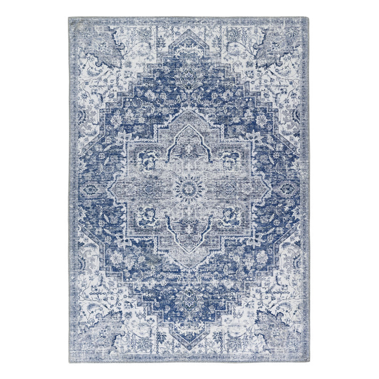 Latitude Vive Ashwika Blue/White Rug Wayfair.co.uk